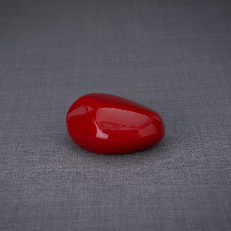 Palm Stone Ashes Keepsake Urn Red Right View
