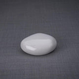Palm Stone Small Urn for Ashes in White