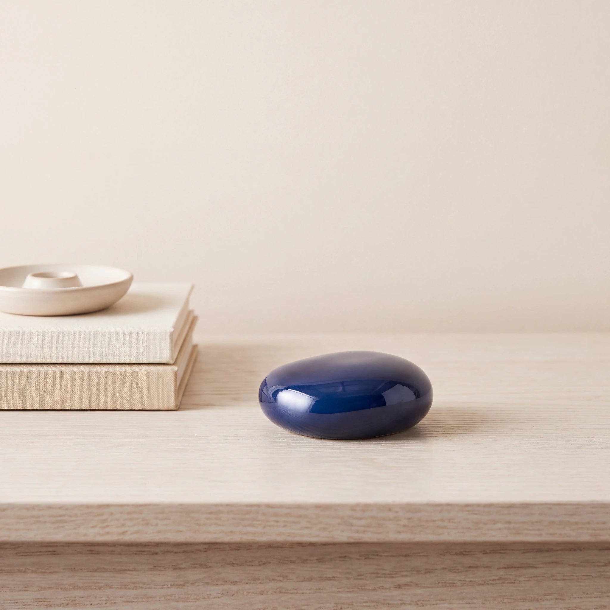 Palm-Stone-Small-Urn-for-Ashes-in-Metallic-Blue-keepsake_books_dish