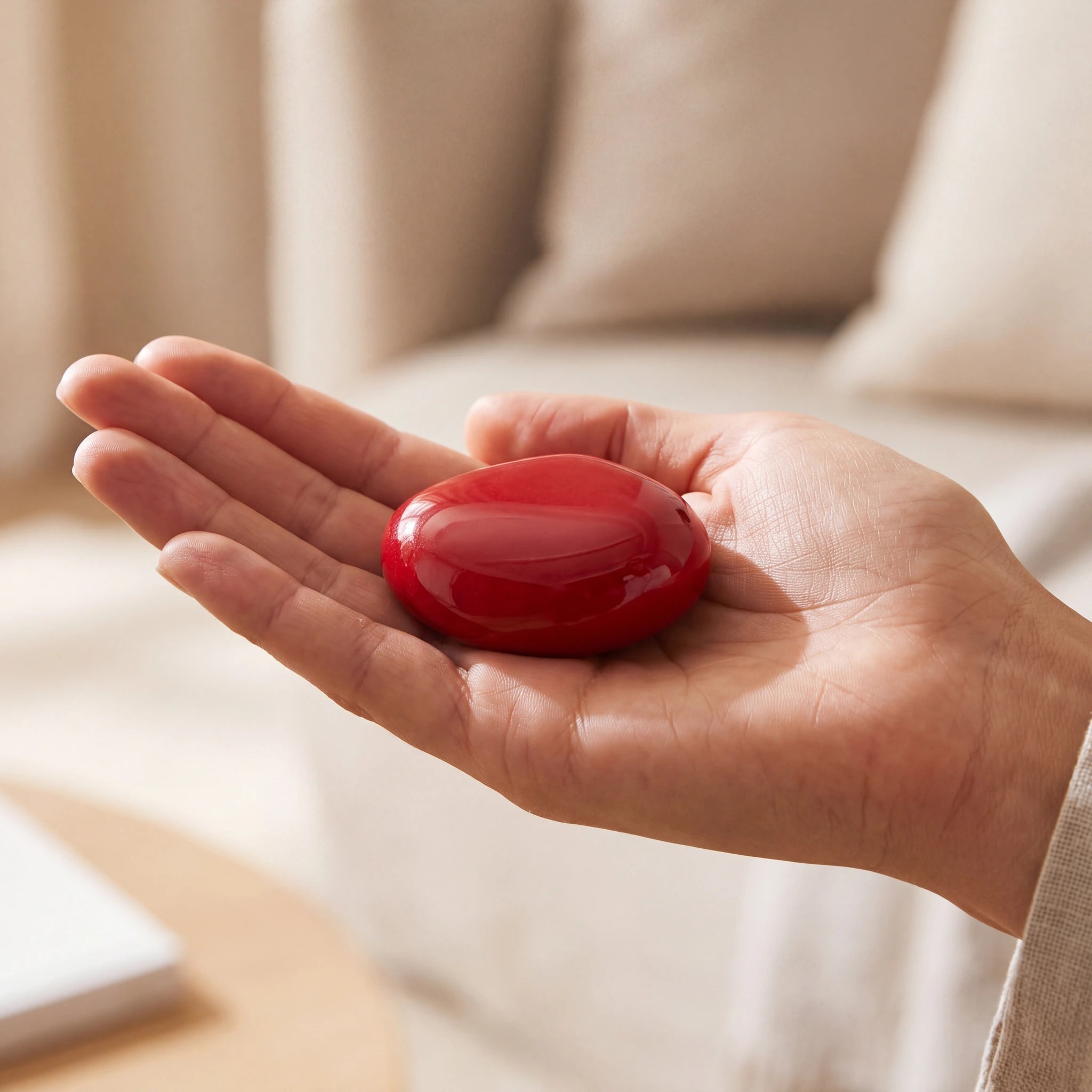 Palm-Stone-Small-Urn-for-Ashes-in-Red-In-the-Palm