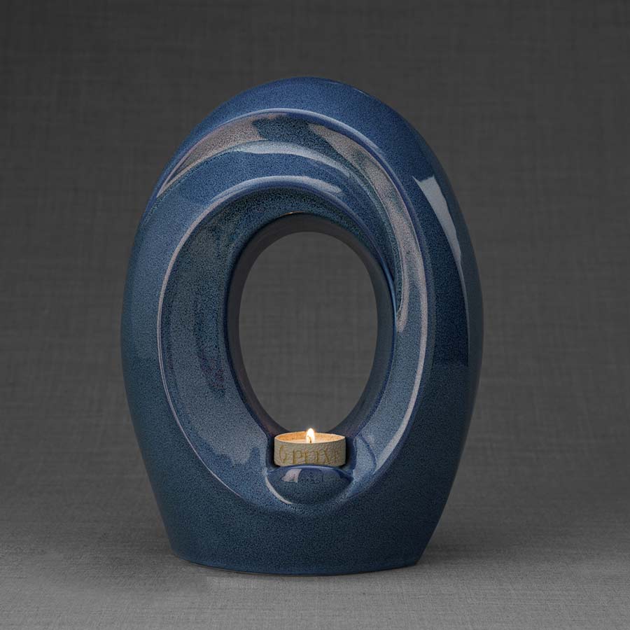 The Passage Adult Cremation Urn for Ashes in Blue