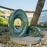 The Passage Adult Cremation Urn for Ashes in Oily Green