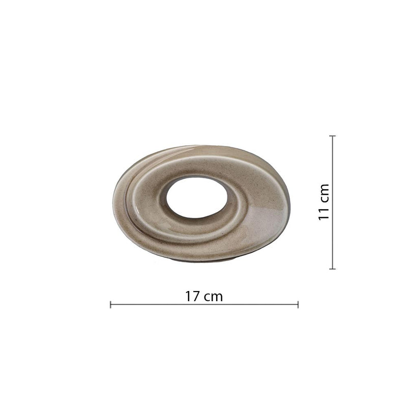 The Passage Small Urn for Ashes in Beige Grey