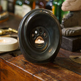 Paw Print Pet Urn for Ashes in Matte Black