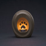 Paw Print Pet Urn for Ashes in Cream