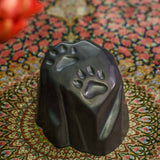 Paw Prints Pet Urn for Ashes in Matte Black