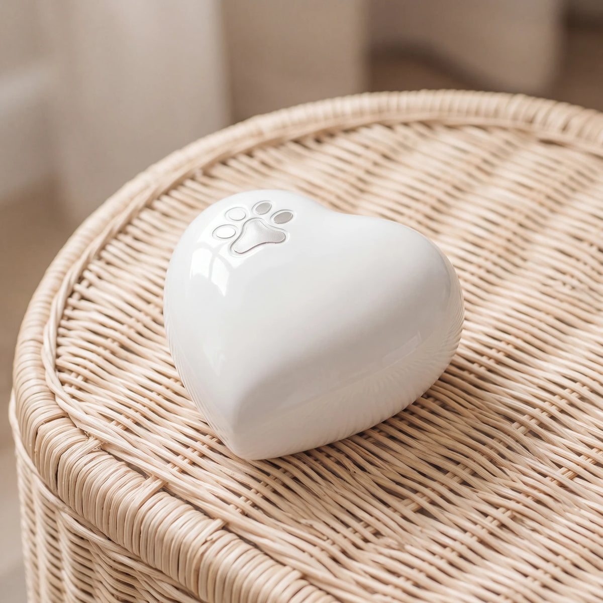 Pawprint-Heart-Pet-Keepsake-Urn-for-Ashes-in-White-Silver-heart_cane_above