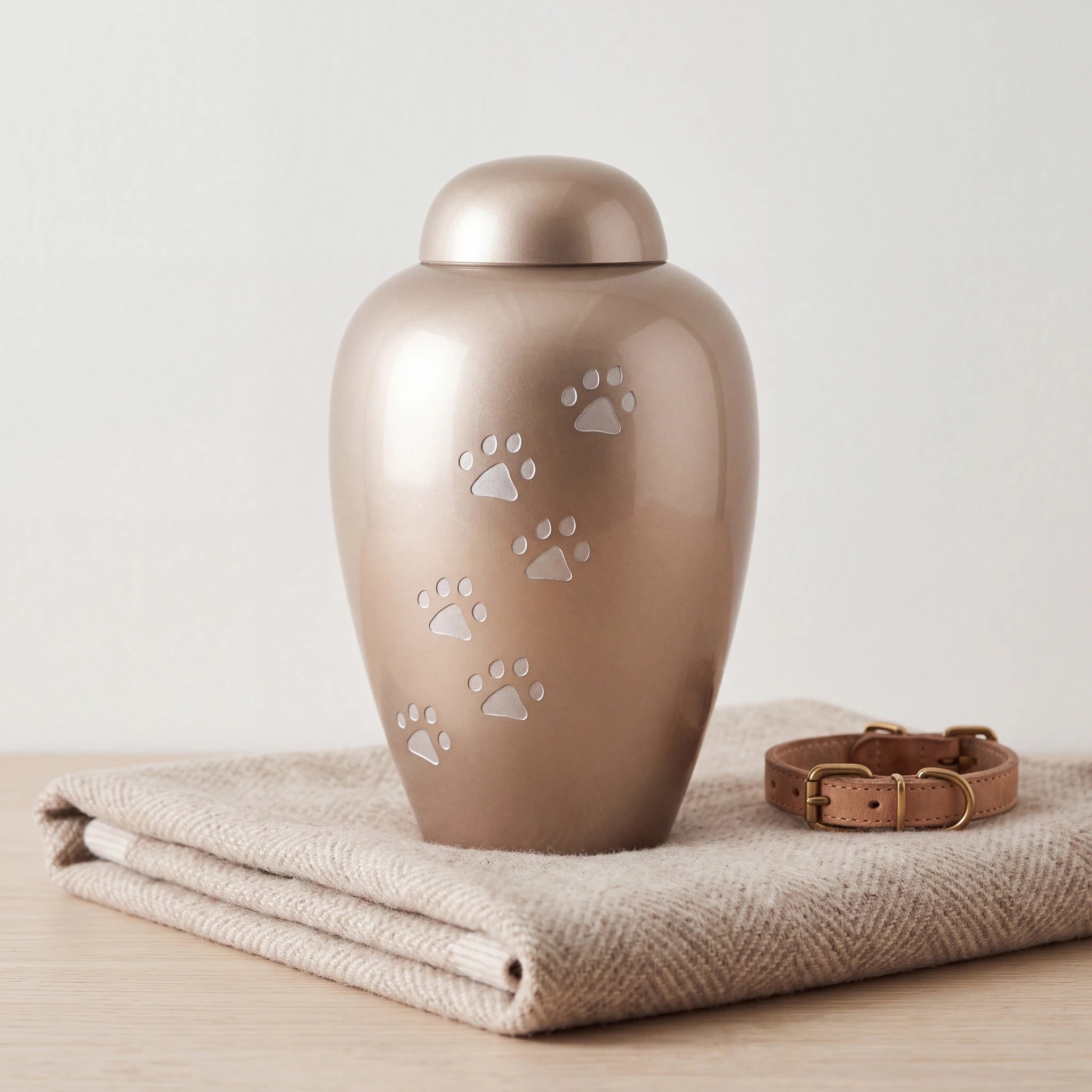 Pawprints-Crystal-Pet-Urn-for-Ashes-in-Cappuccino-Small-pet_blanket_fold