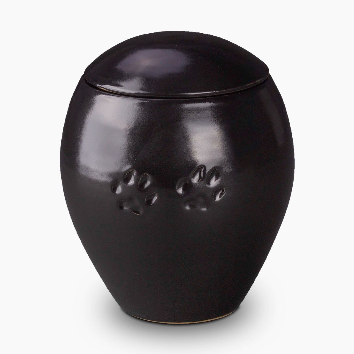 Pawprints Pet Urn for Ashes in Black Extra Large