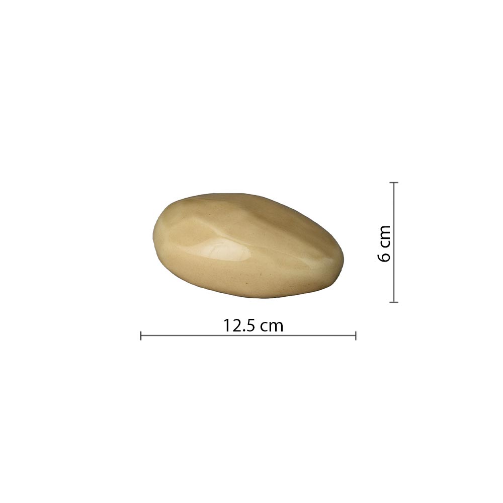 Pebbles Ashes Keepsake Urn in Light Sand Dimensions