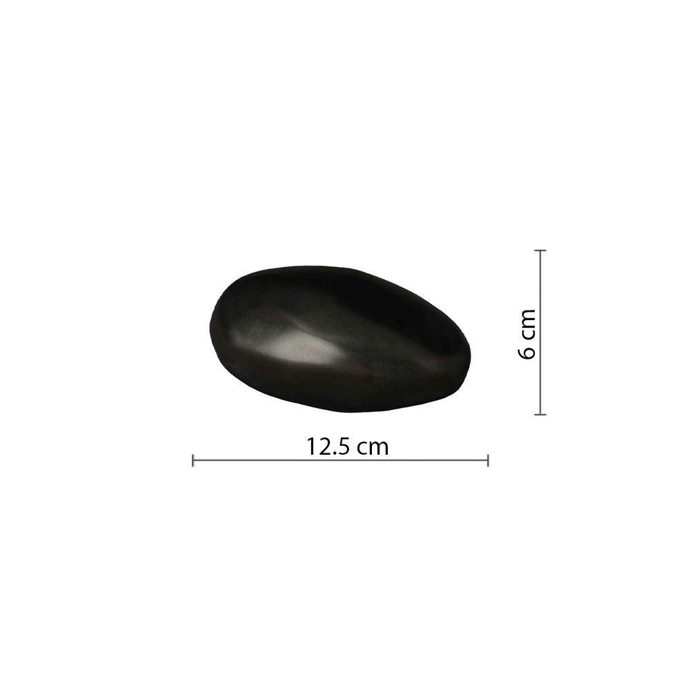 Pebbles Small Urn for Ashes in Matte Black