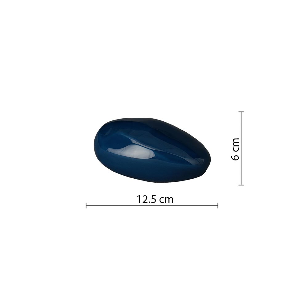 Pebbles Ashes Keepsake Urn in Metallic Blue Dimensions