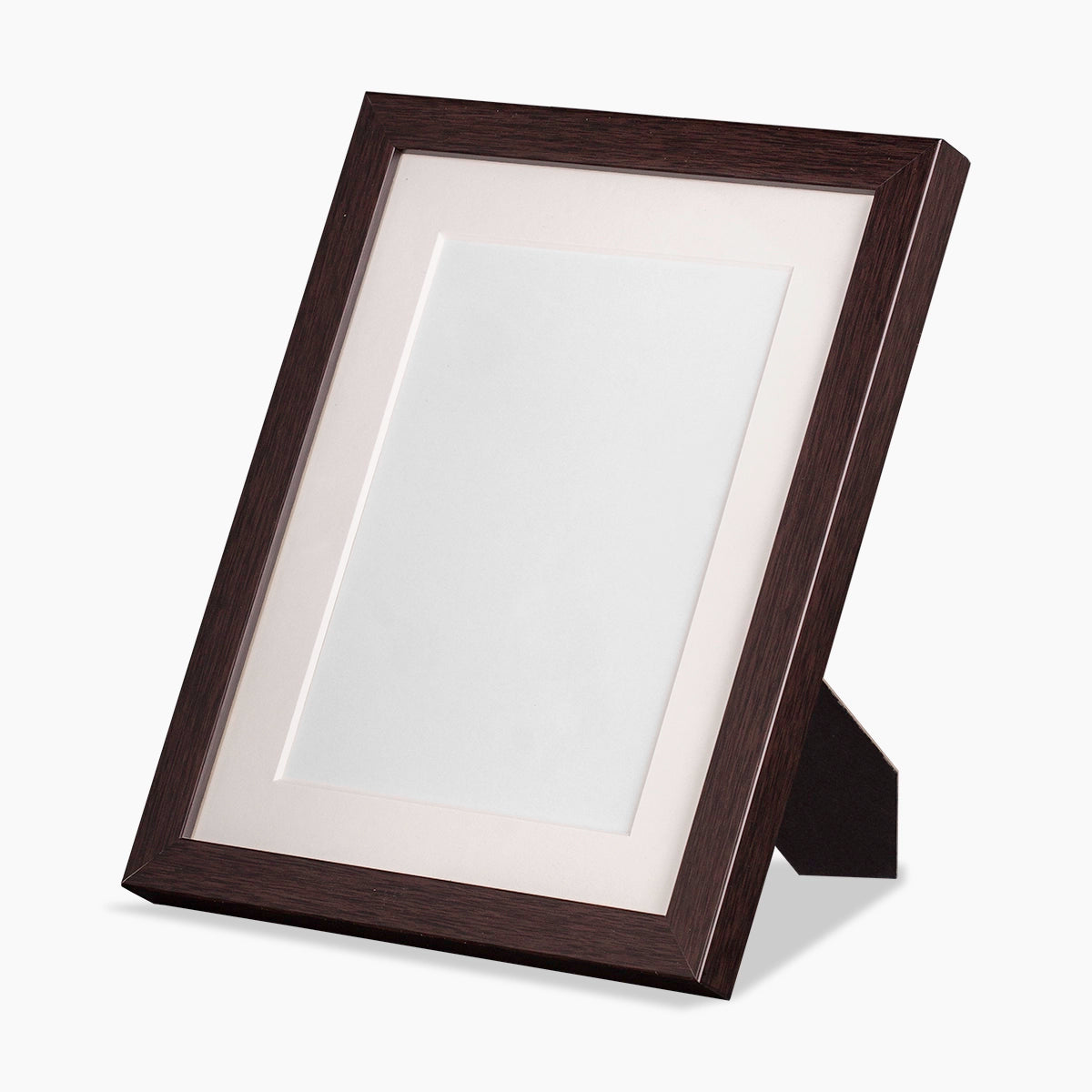 Pet Memorial Photo Frame for Ashes in Dark Brown Medium Left Facing