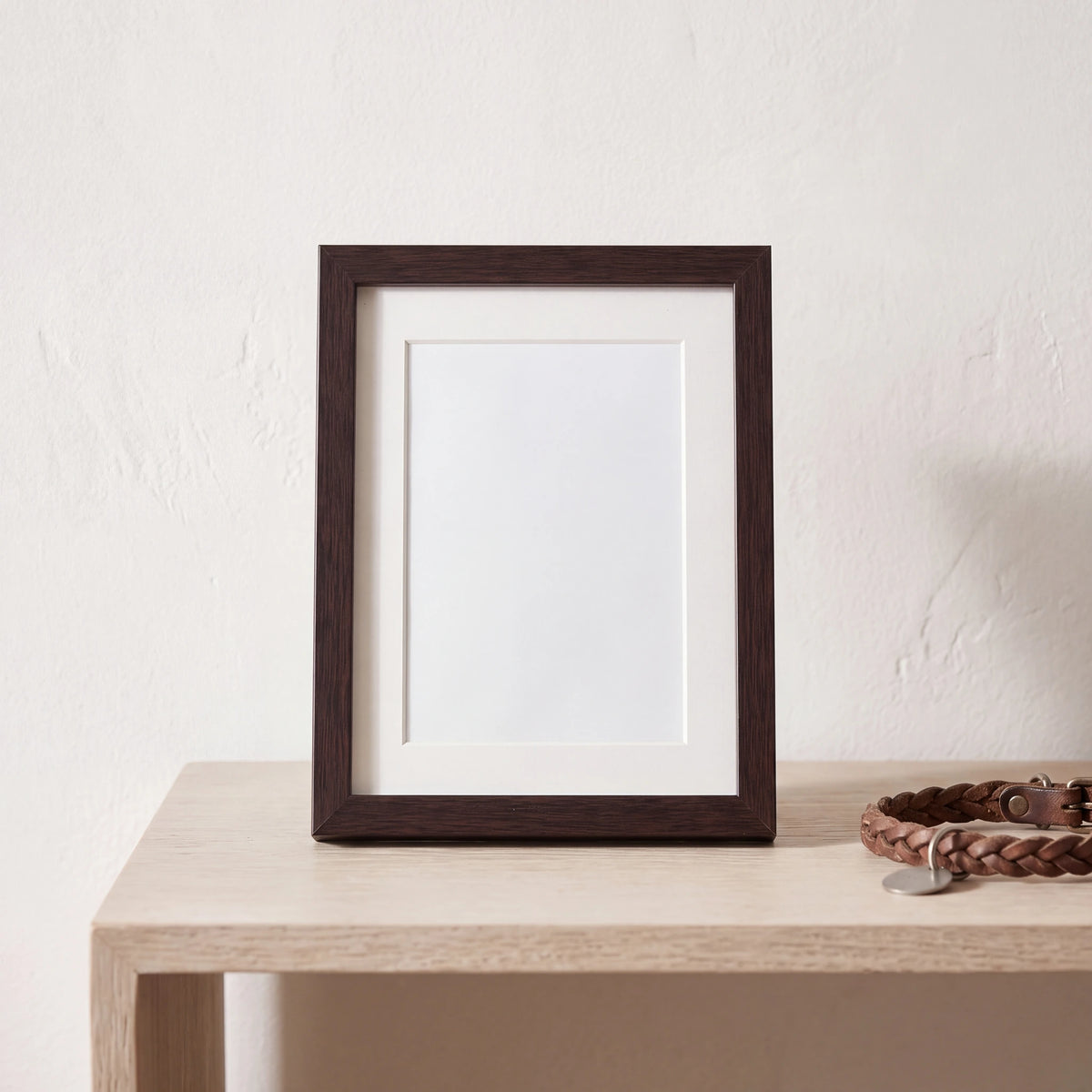 Pet-Memorial-Photo-Frame-in-Dark-Brown-Large-On-the-Console