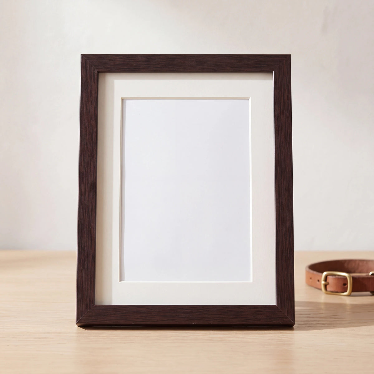 Pet-Memorial-Photo-Frame-in-Dark-Brown-Medium-On-the-Console