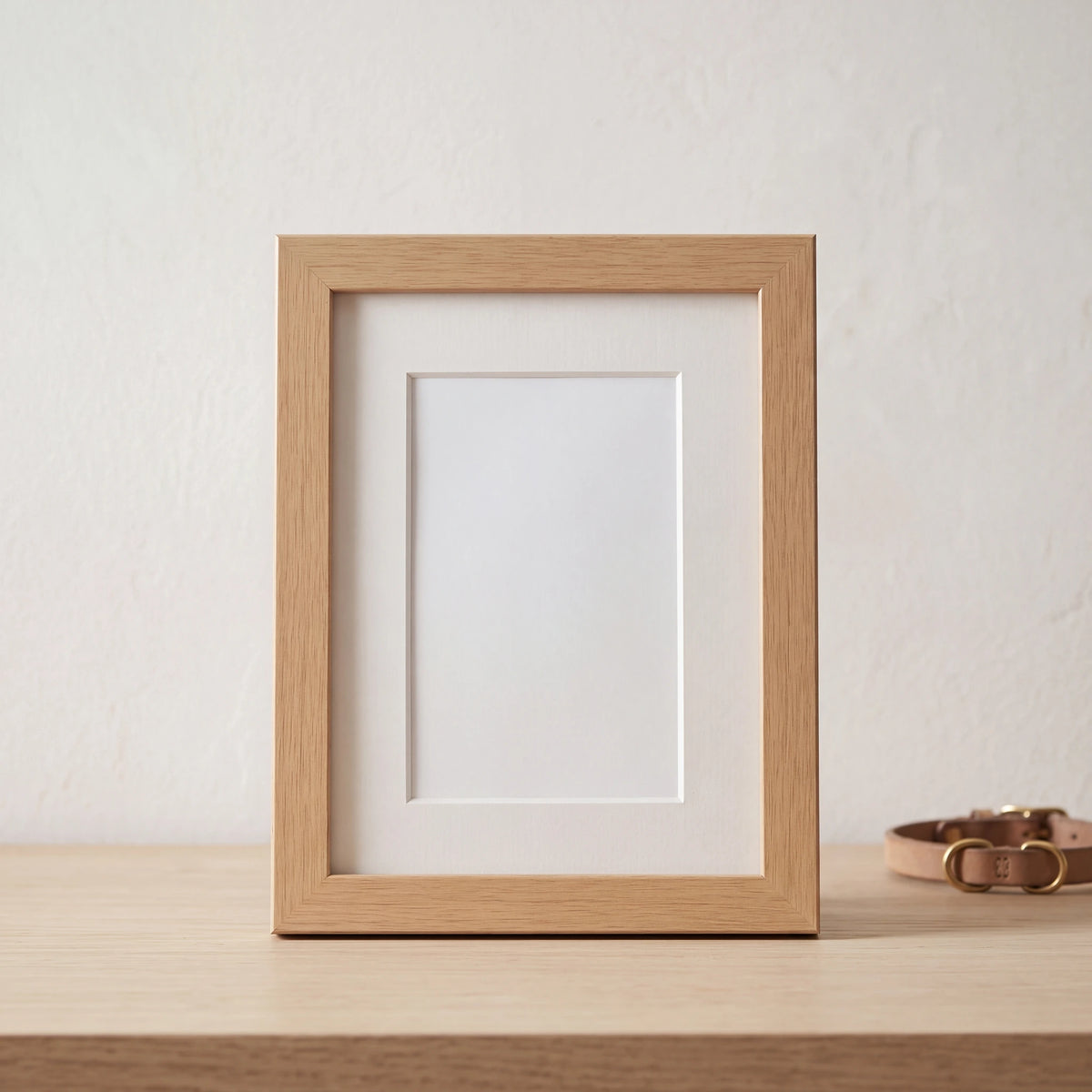 Pet-Memorial-Photo-Frame-in-Light-Brown-Small-On-the-Console