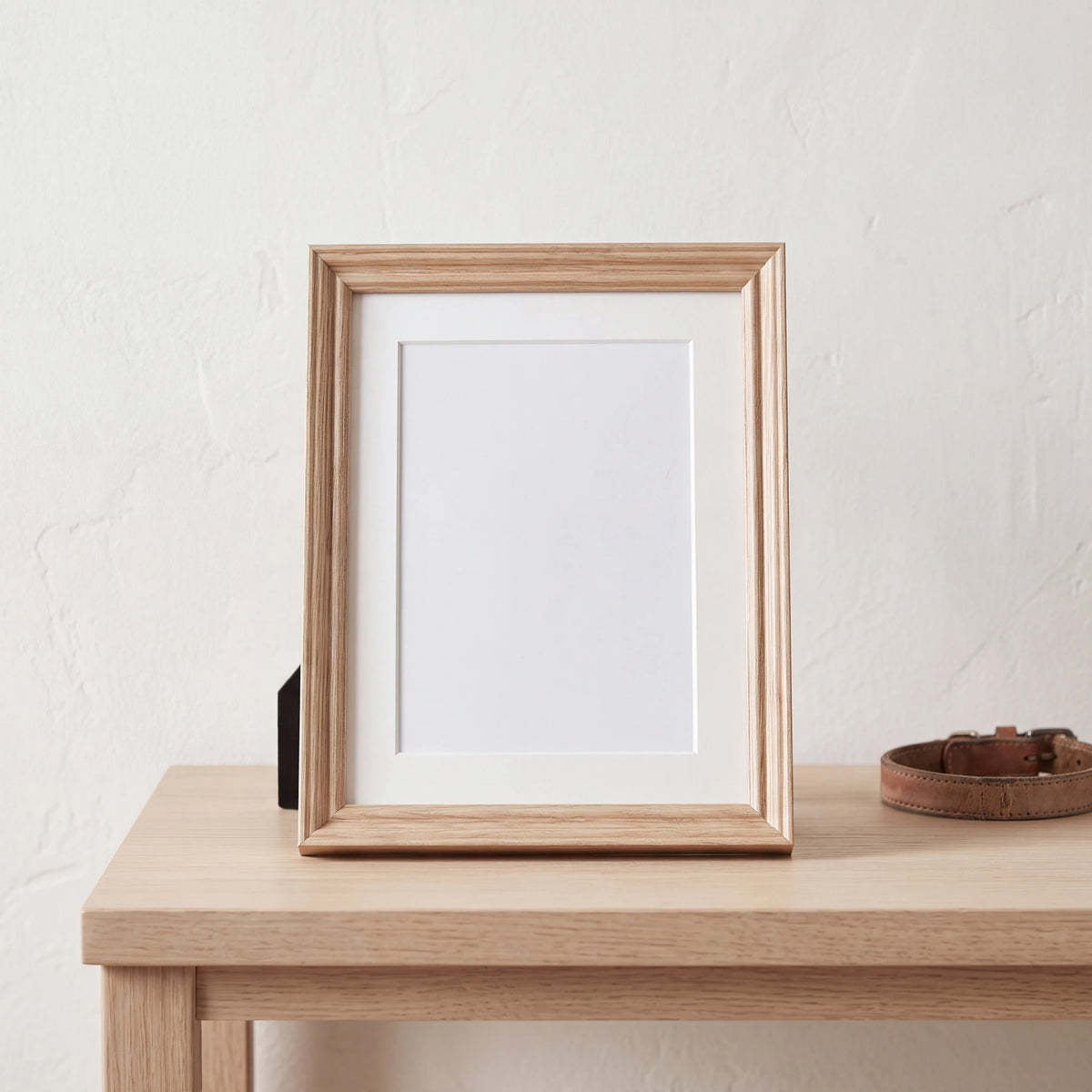 Pet-Memorial-Photo-Frame-in-Light-Oak-Large-On-the-Console