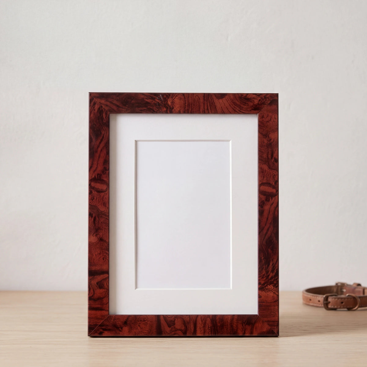 Pet-Memorial-Photo-Frame-in-Walnut-Small-On-the-Console