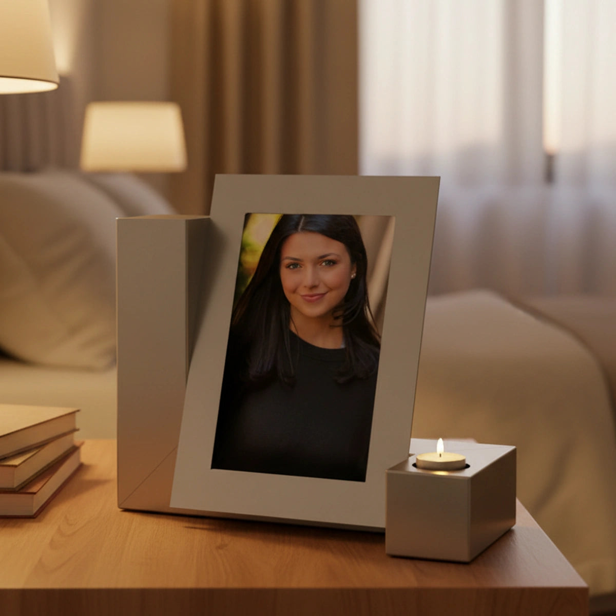 Photo Candle Adult Cremation Urn for Ashes