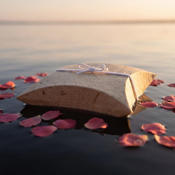 Pillow Biodegradable Natural Fibre Paper Water Urn for Ashes - Adult