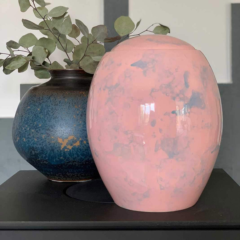 Pink Sky Modern Adult Cremation Urn for Ashes