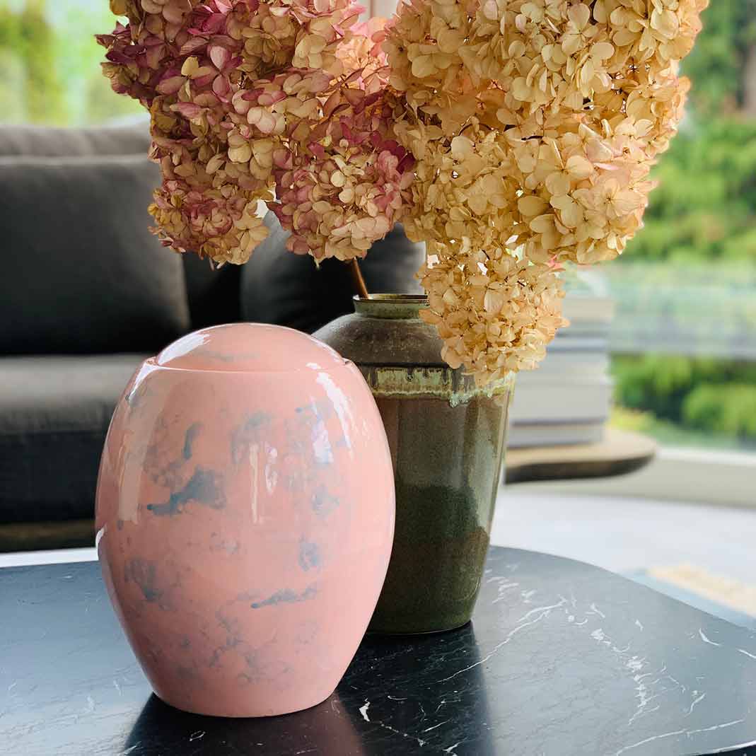 Pink Sky Modern Adult Cremation Urn for Ashes