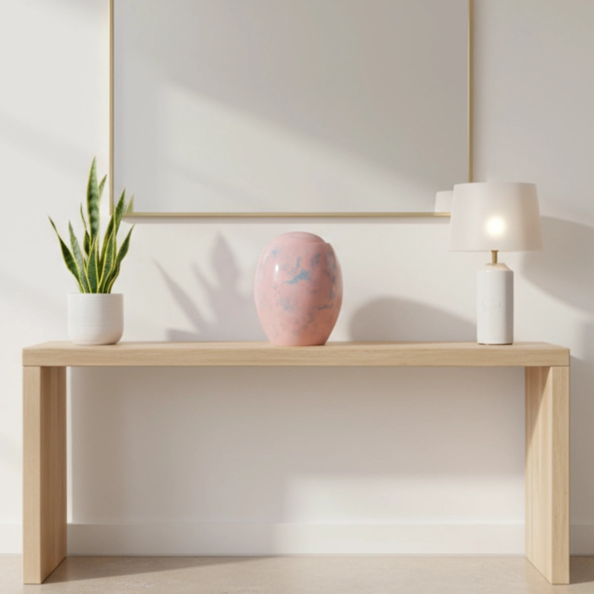 Pink Sky Modern Adult Cremation Urn for Ashes