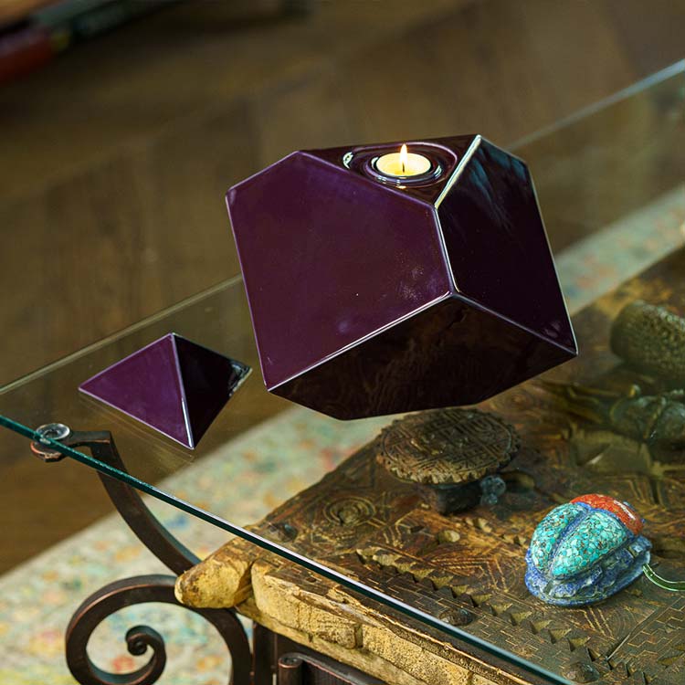 Pinnacle Adult Cremation Urn for Ashes in Violet