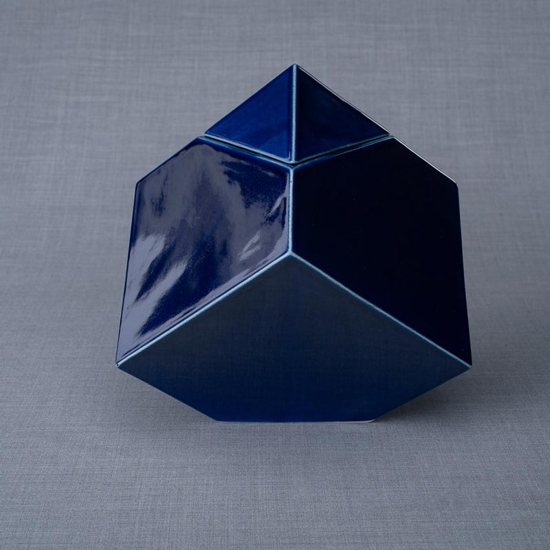 Pinnacle Adult Cremation Urn for Ashes in Metallic Blue