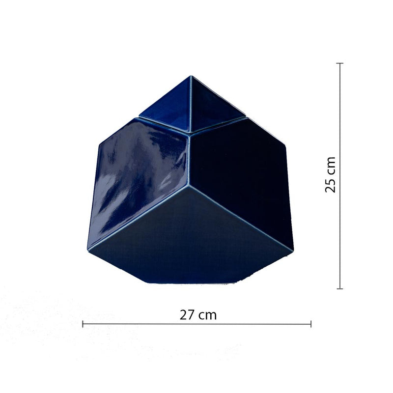 Pinnacle Adult Cremation Urn for Ashes in Metallic Blue