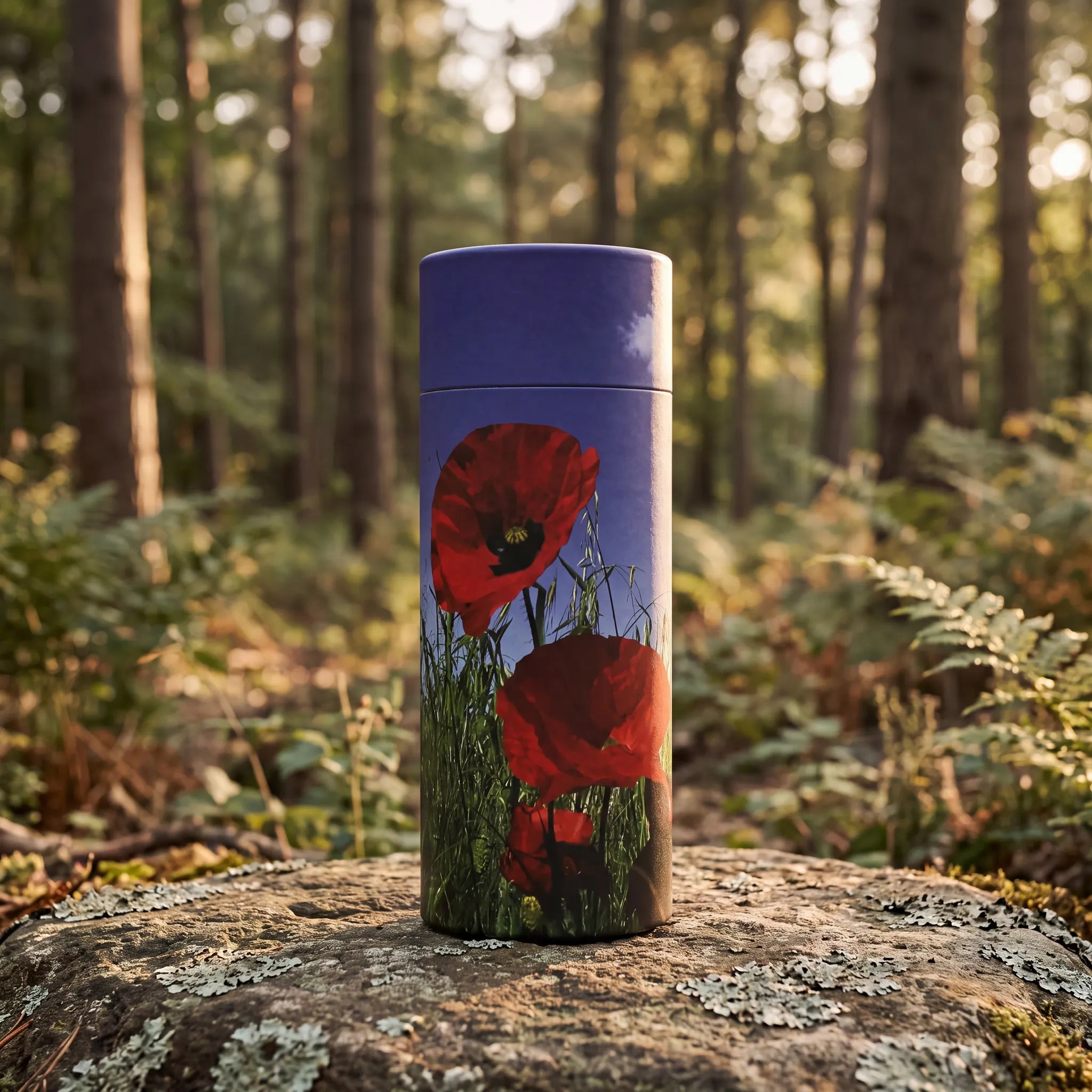 Poppy-Eco-Friendly-Scattering-Tube-for-Ashes-Token-In-the-Woods