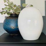 Pure White Modern Adult Cremation Urn for Ashes