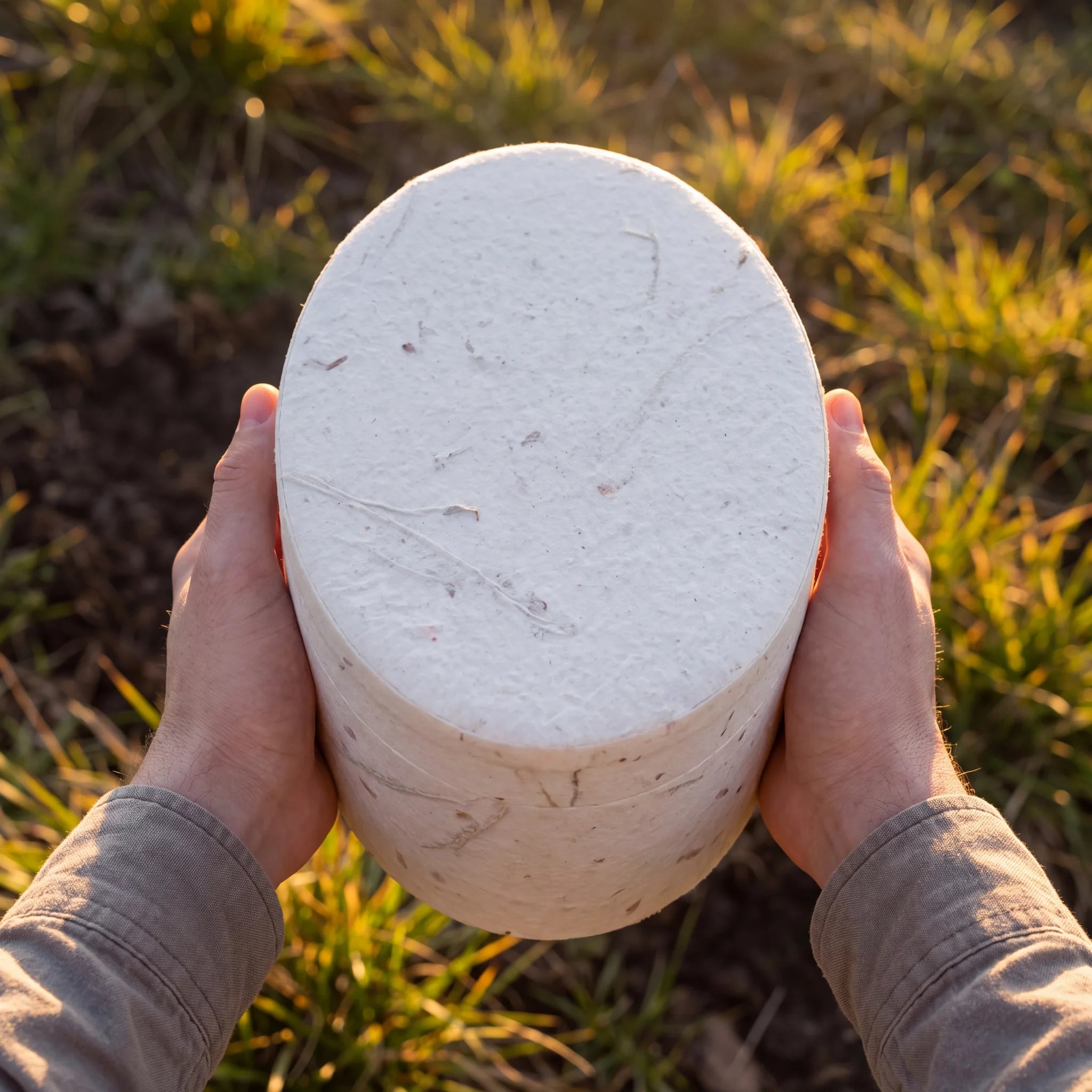 Purity Earthurn Biodegradable Urn for Ashes in White - Extra Large