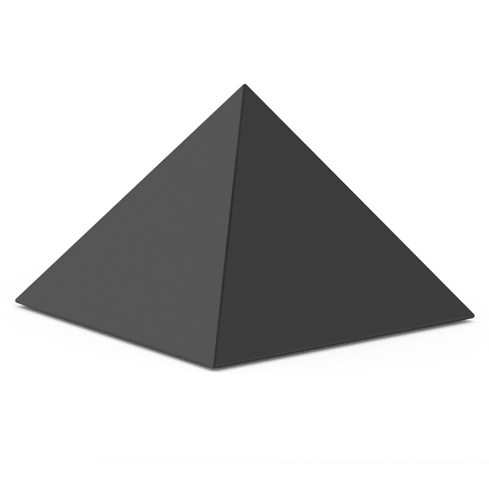 Pyramid Extra Small Urn for Ashes in Matte Black Stainless Steel