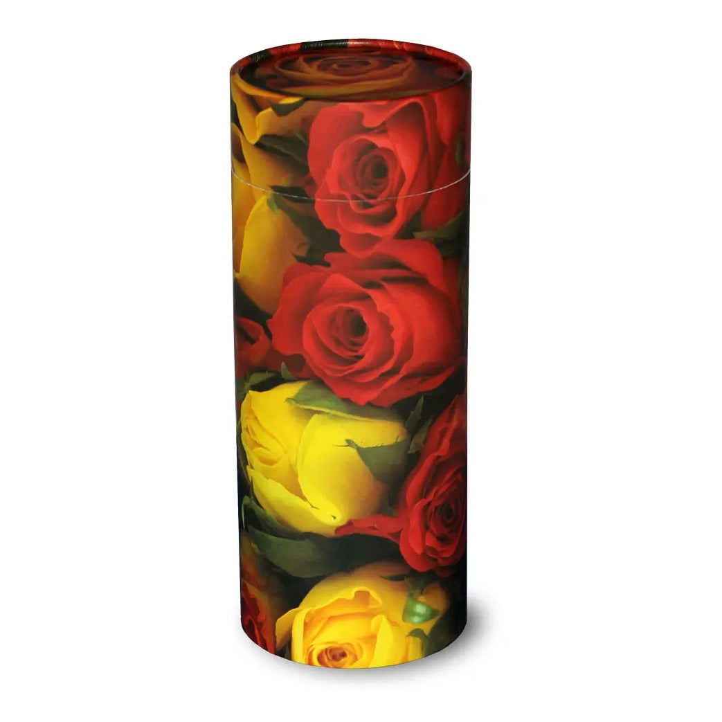 Red Rose Eco Friendly Scattering Tube for Ashes - Medium