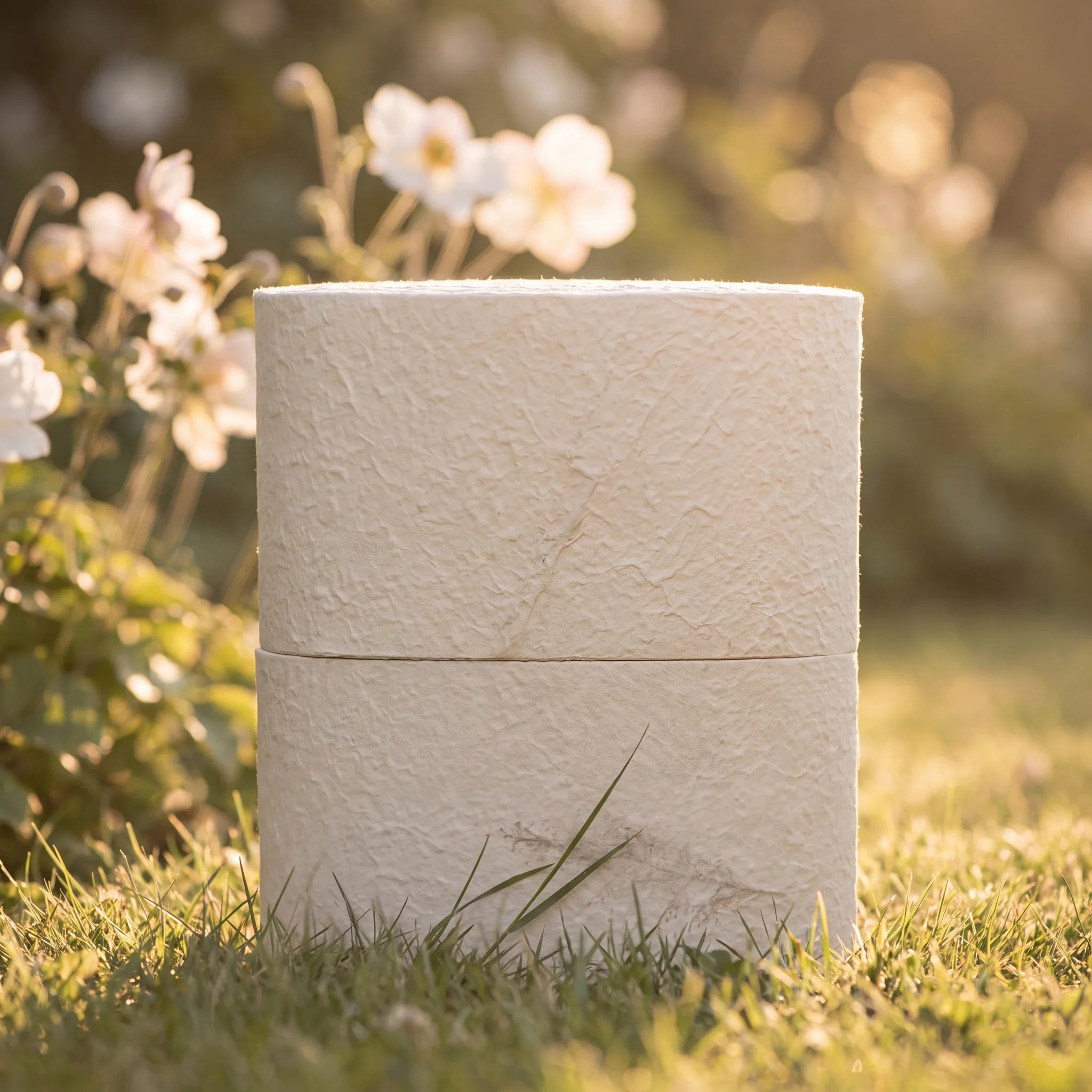 Reflect Earthurn Biodegradable Urn for Ashes in White - Adult