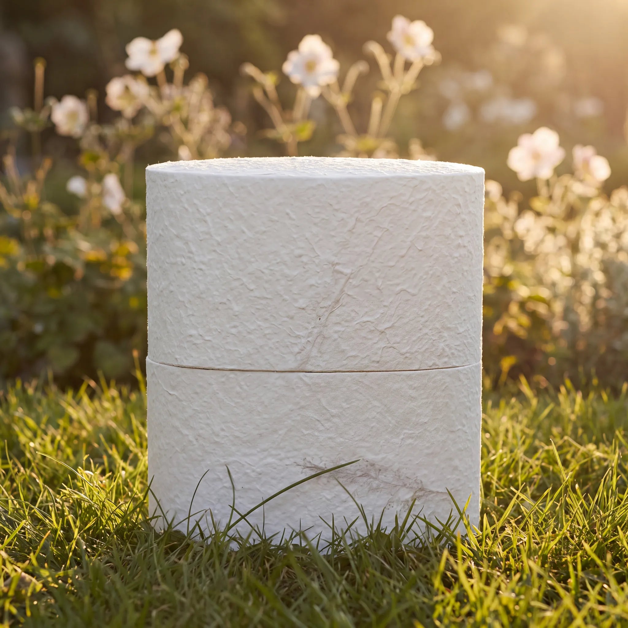 Reflect Earthurn Biodegradable Urn for Ashes in White - Extra Large