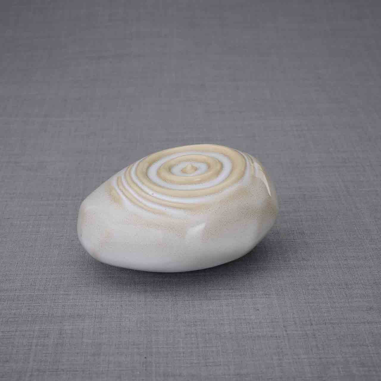 Resonance Ashes Keepsake Urn in Beige Grey Dark Background