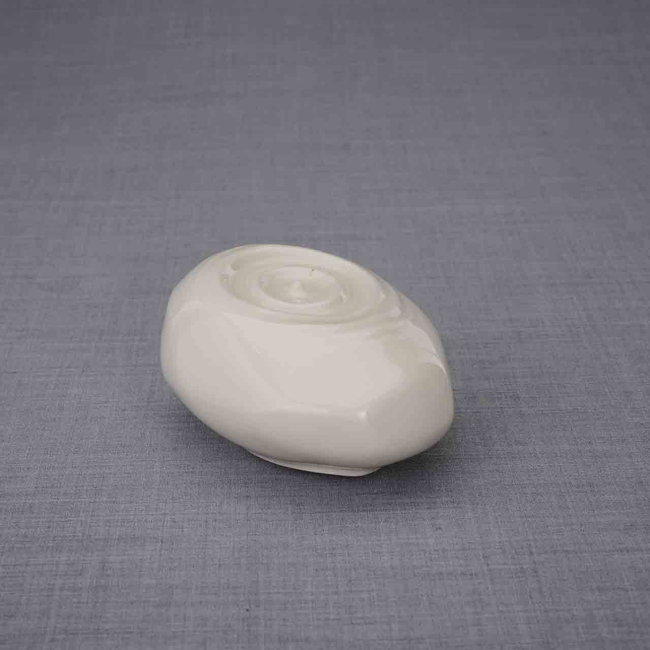 Resonance Ashes Keepsake Urn in Cream Turned Right Dark Background