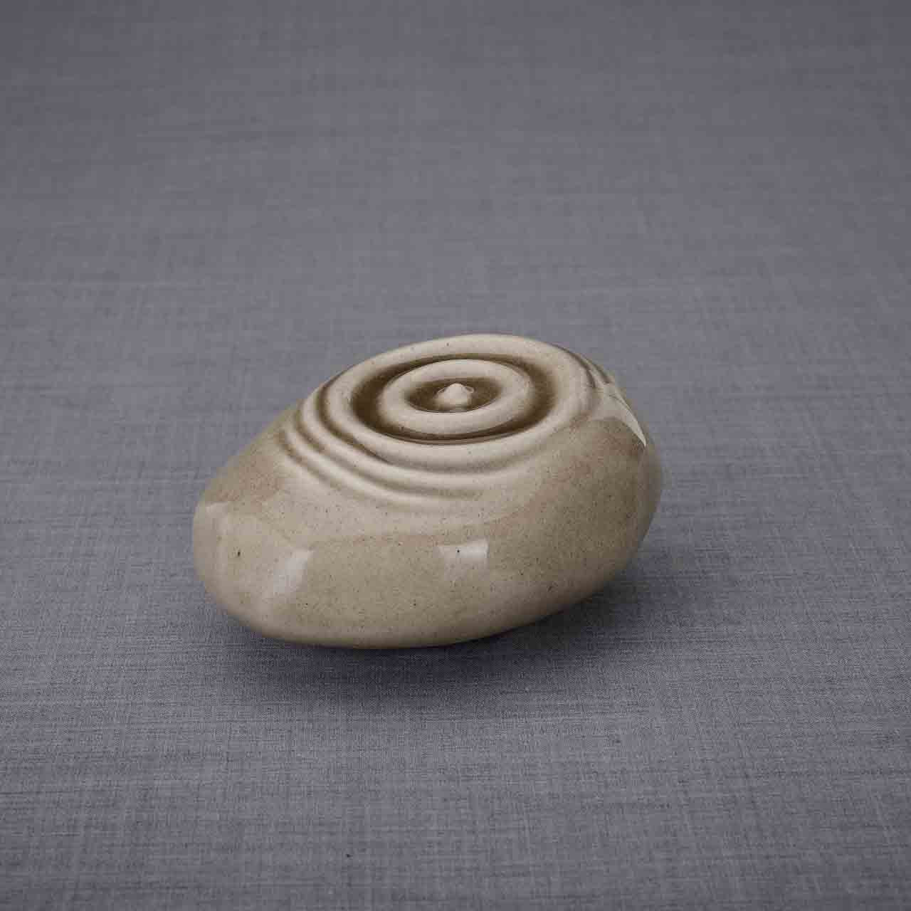 Ripples Small Urn for Ashes in Dark Beige