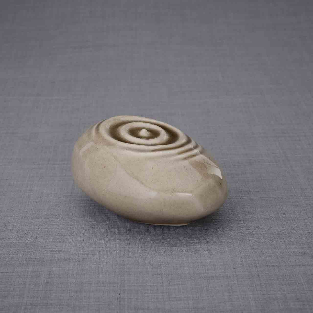 Ripples Small Urn for Ashes in Dark Beige