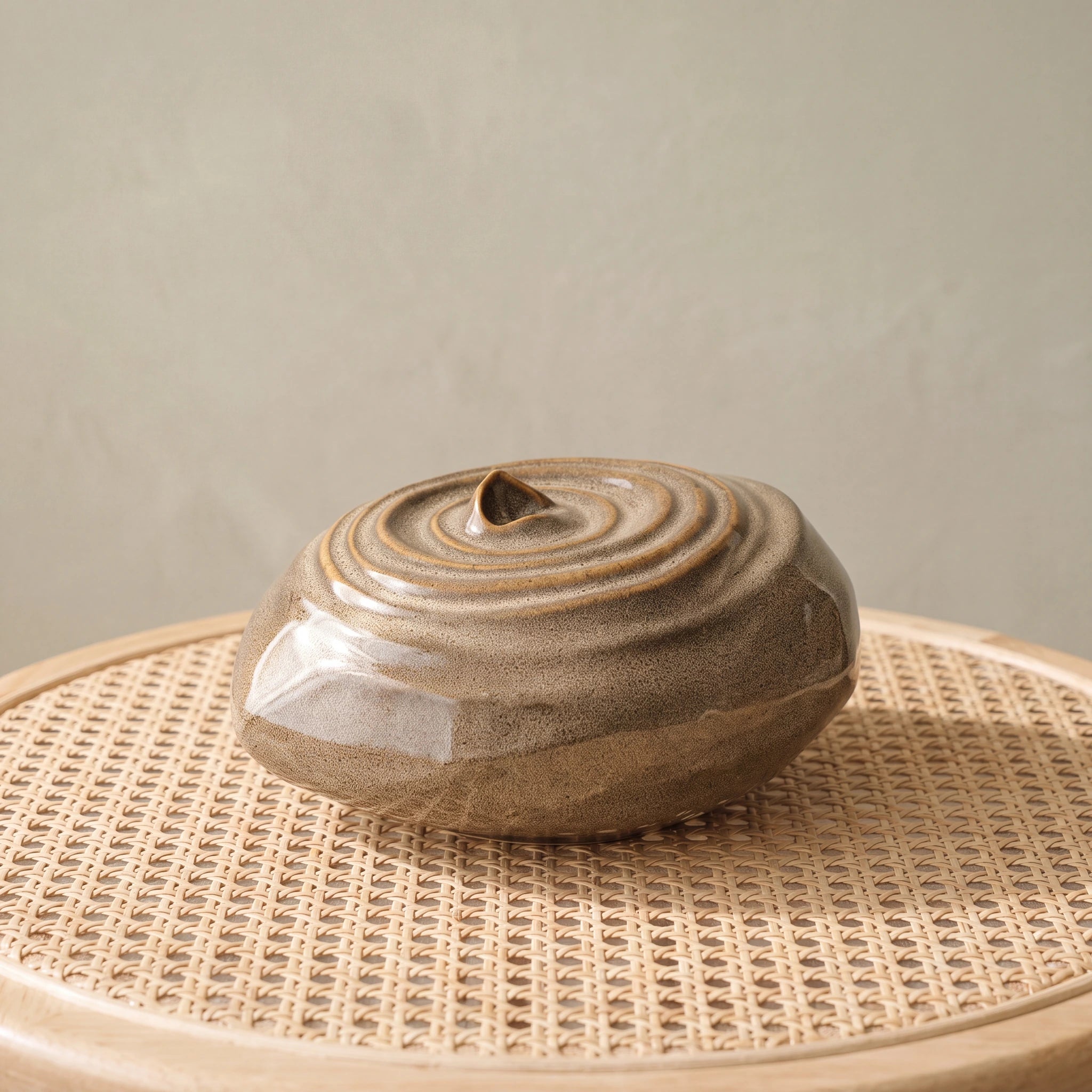 Ripples Adult Cremation Urn for Ashes in Brown