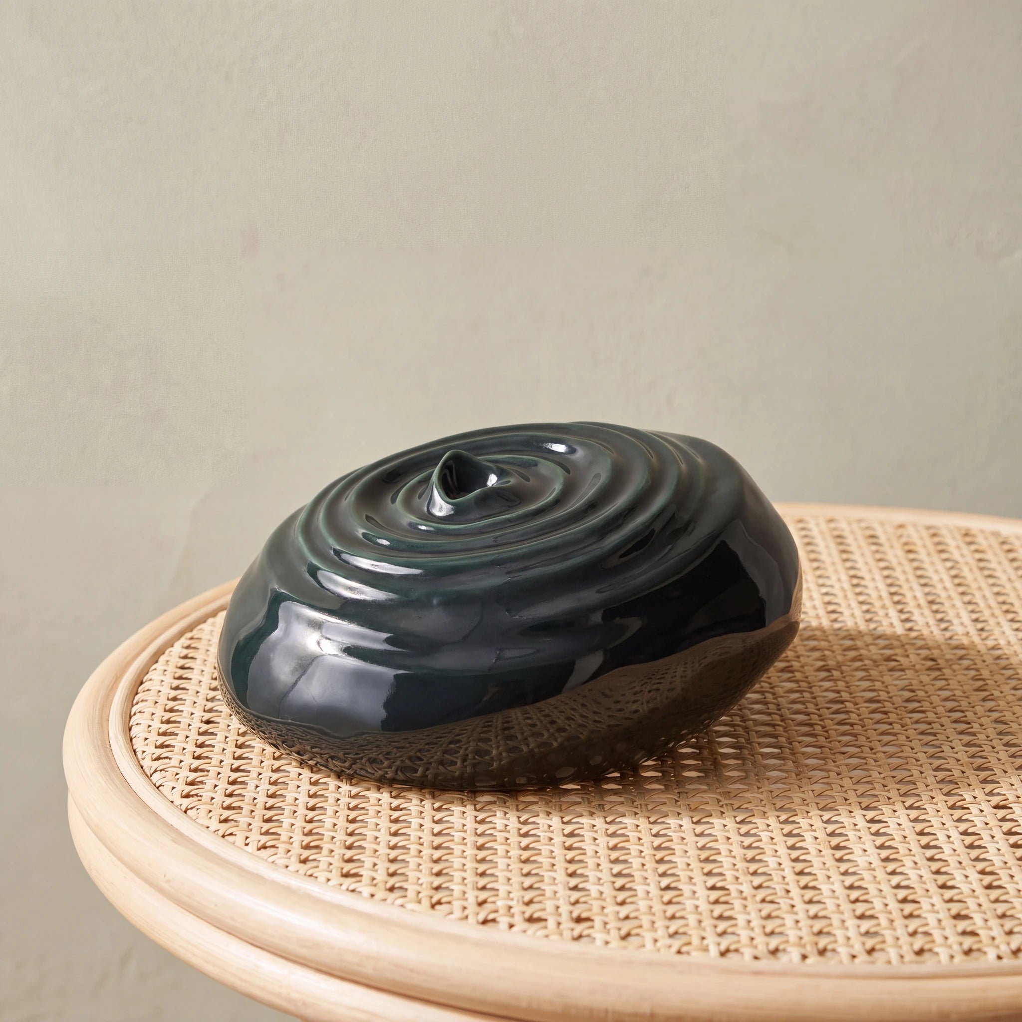 Ripples Adult Cremation Urn for Ashes in Oxide Green