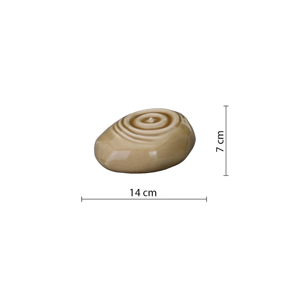 Ripples Ashes Keepsake Urn in Beige Dimensions