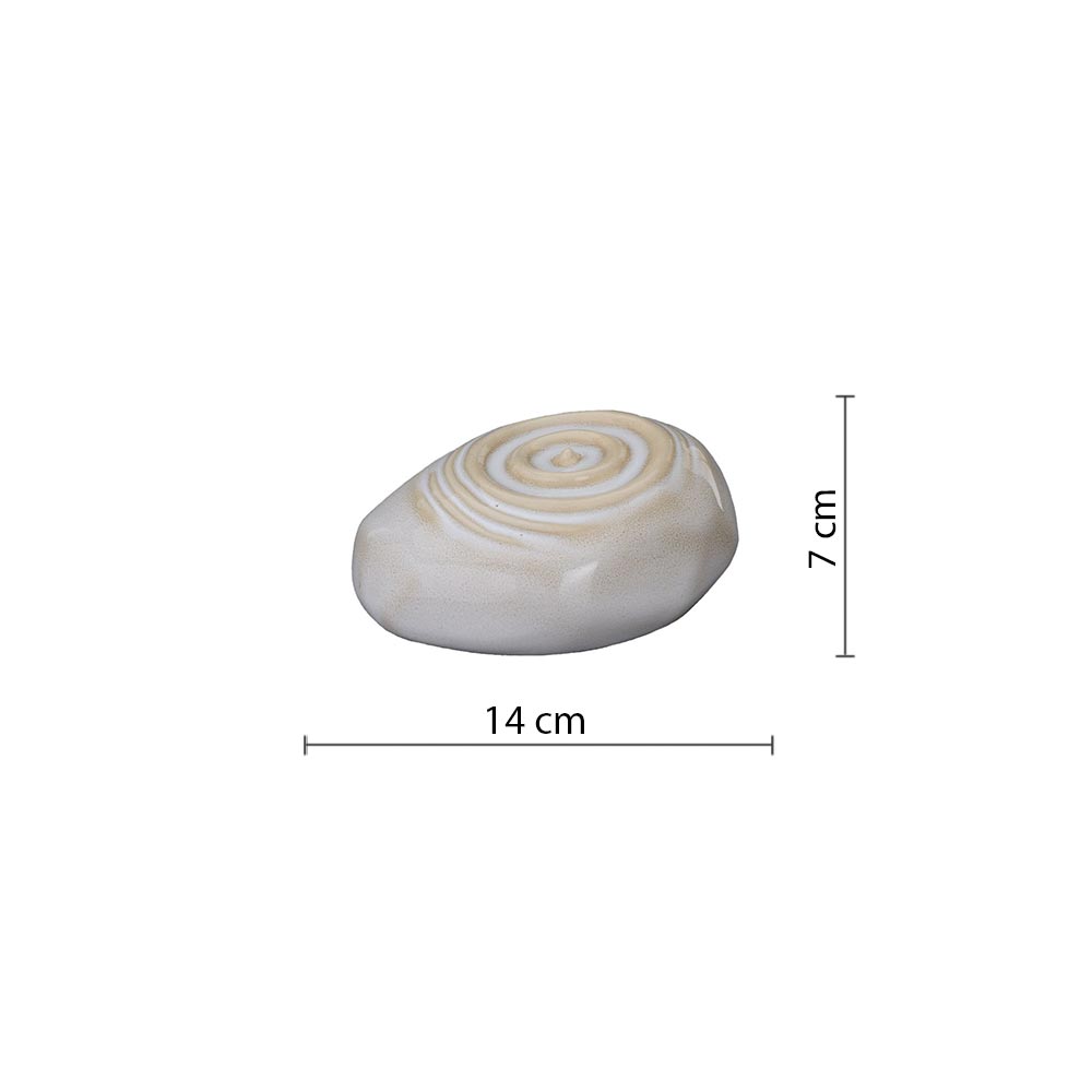 Ripples Ashes Keepsake Urn in Beige Grey Dimensions