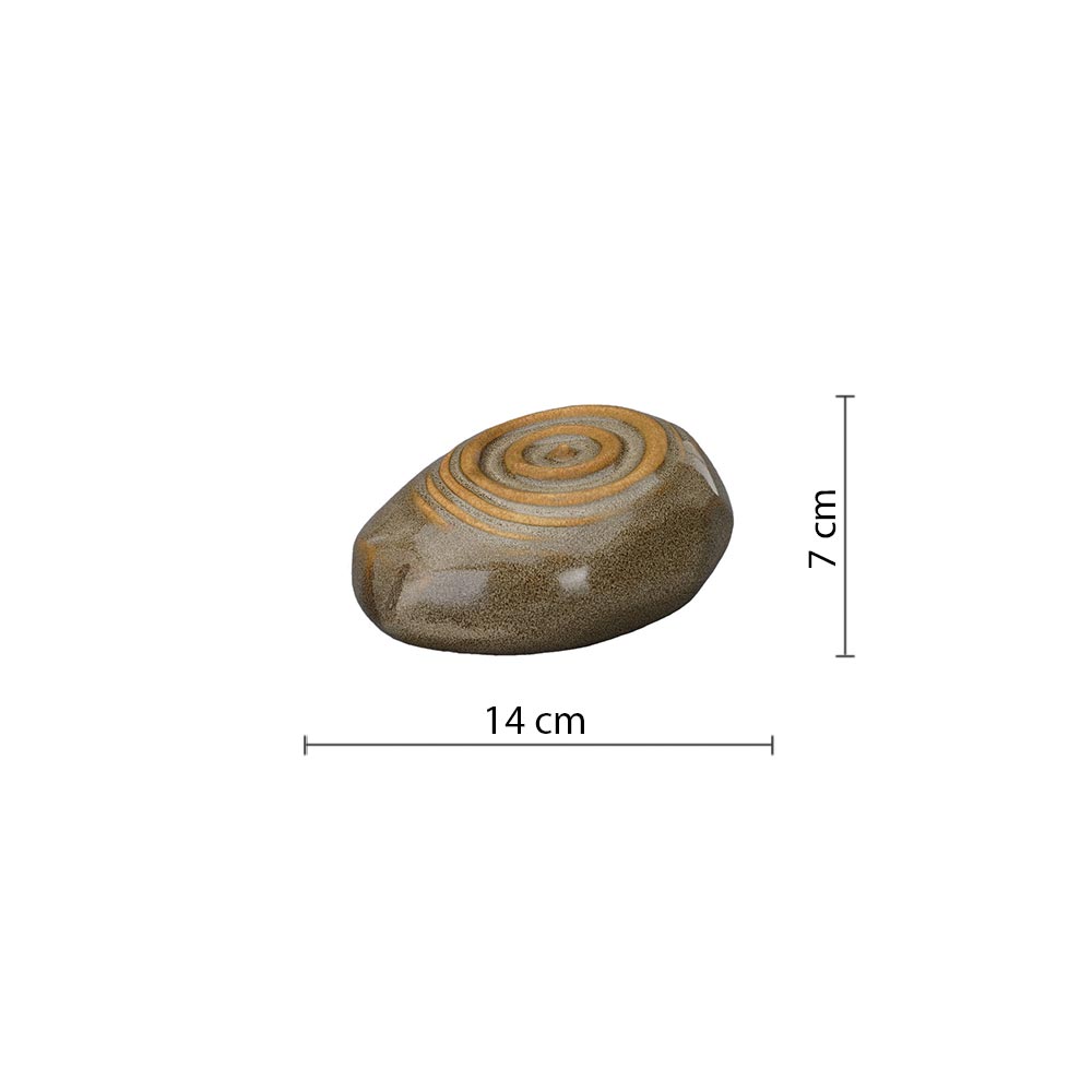 Ripples Ashes Keepsake Urn in Brown Dimensions