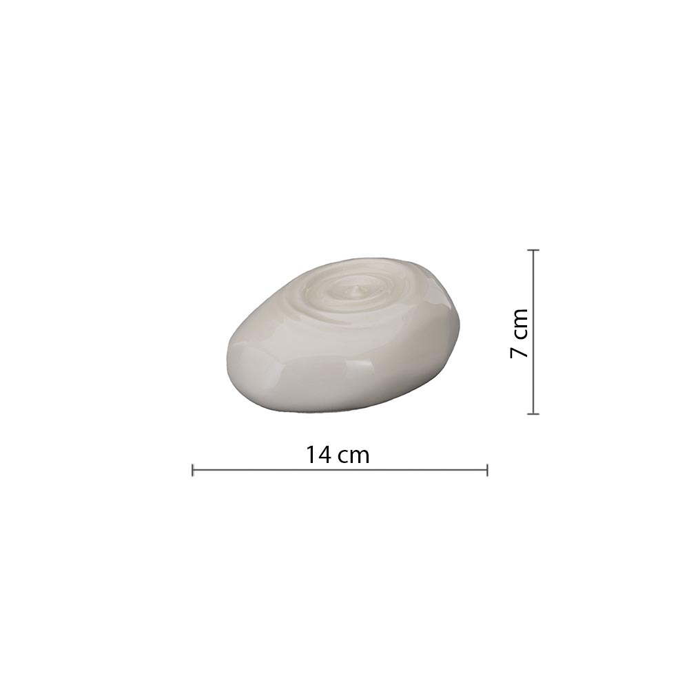 Ripples Ashes Keepsake Urn in Cream Dimensions