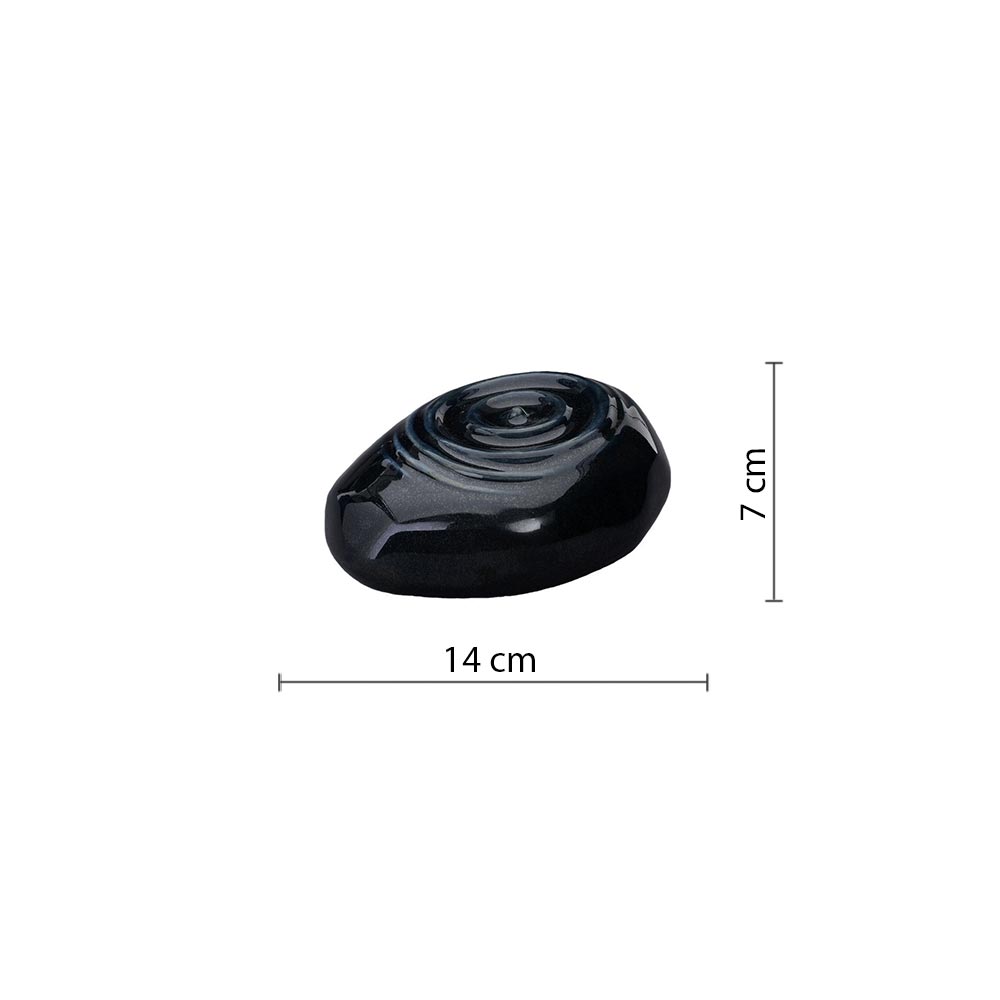 Ripples Ashes Keepsake Urn in Glossy Black Dimensions