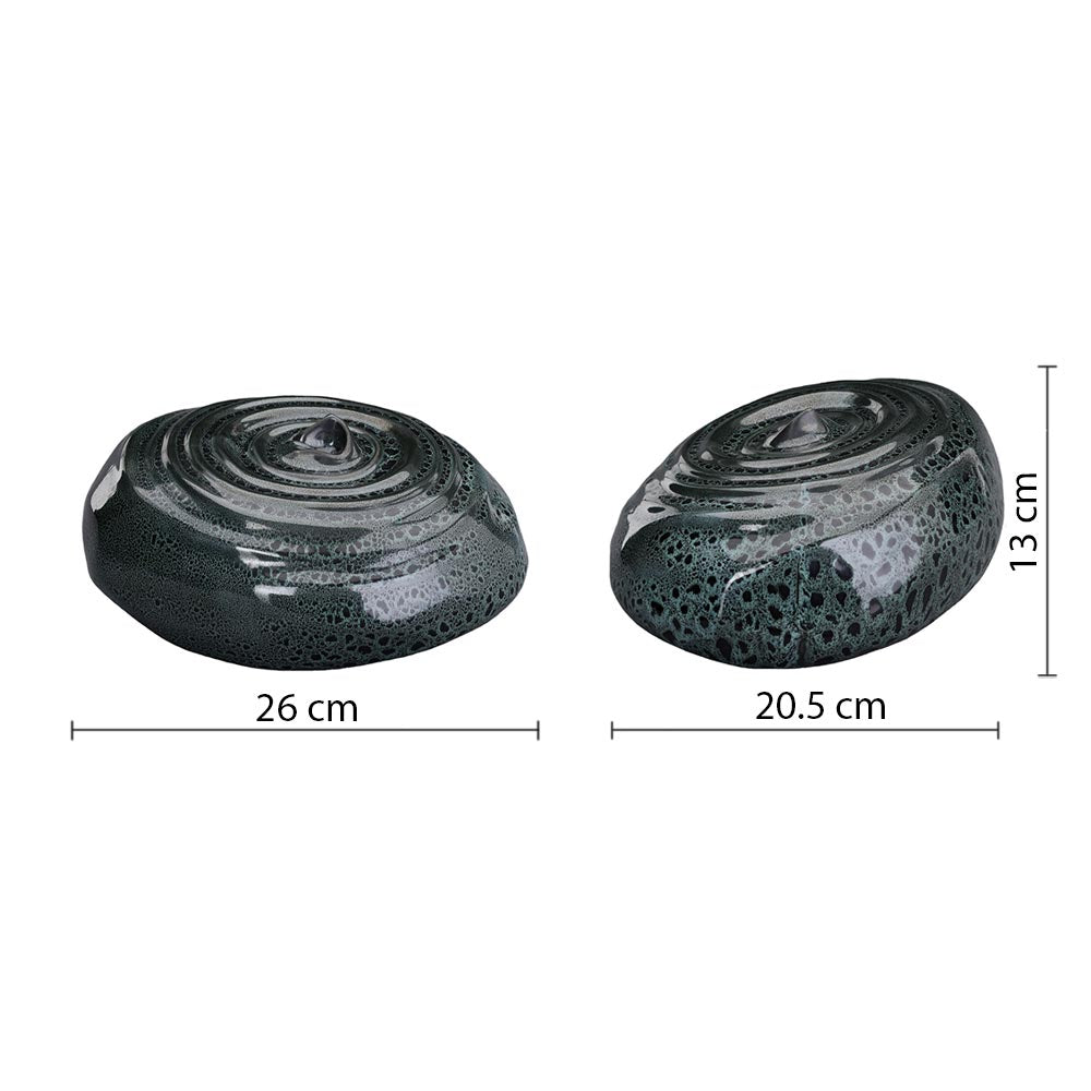Ripples Cremation Urn for Ashes in Black Dimensions