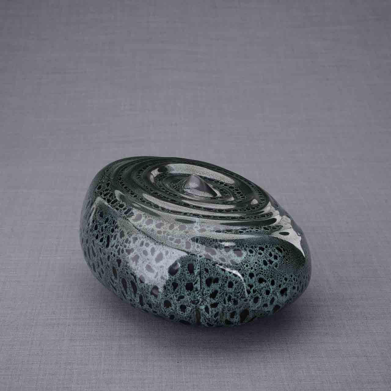 Ripples Cremation Urn for Ashes in Black Turned Left